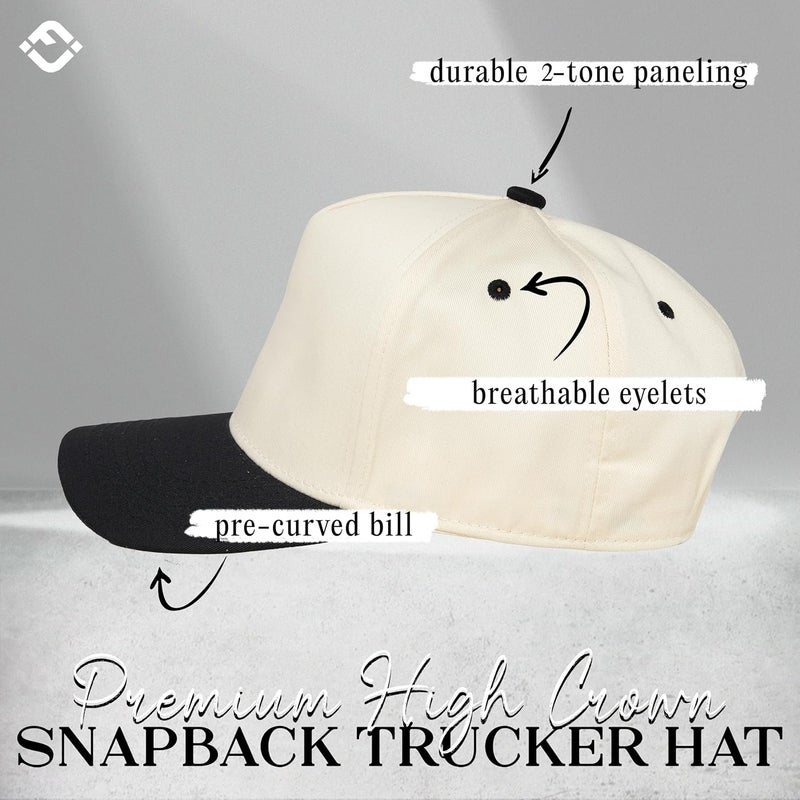 Funky Junque Vintage Canvas Snapback Hat - Adjustable 2 Tone Cap for Men Women - Put It On My, Cowboy, Girl Dad, Funny - Image 3